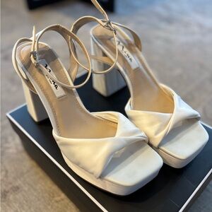 COPY - Nina Ivory Satin Platform Heels